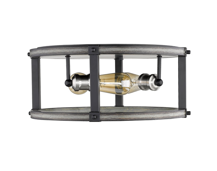 Z-Lite Canada - 472F3R-ABB - Three Light Flush Mount - Kirkland - Ashen Barnboard