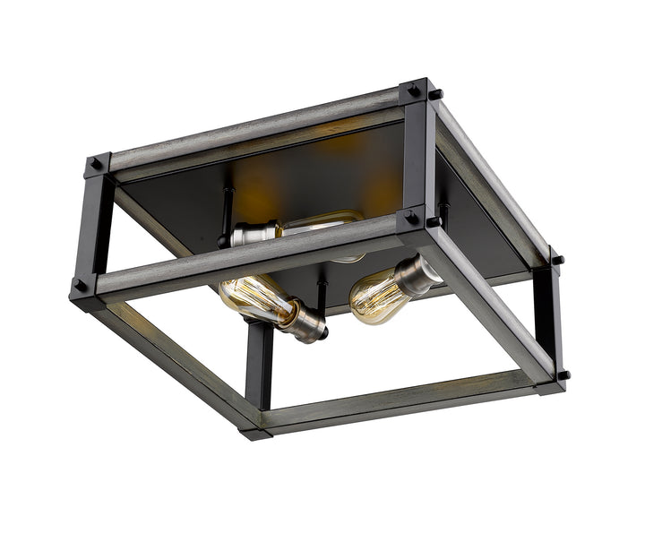 Z-Lite Canada - 472F3S-ABB - Three Light Flush Mount - Kirkland - Ashen Barnboard