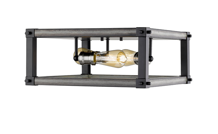 Z-Lite Canada - 472F3S-ABB - Three Light Flush Mount - Kirkland - Ashen Barnboard