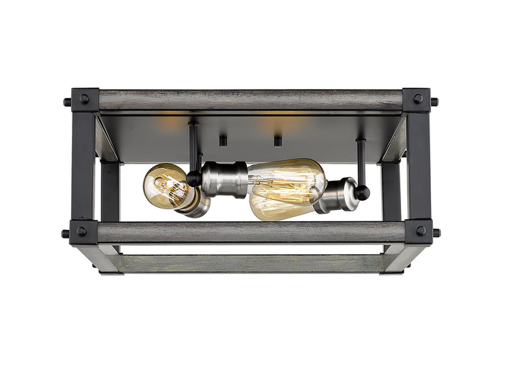 Z-Lite Canada - 472F3S-ABB - Three Light Flush Mount - Kirkland - Ashen Barnboard