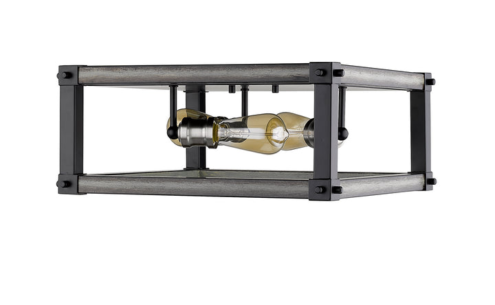 Z-Lite Canada - 472F3S-ABB - Three Light Flush Mount - Kirkland - Ashen Barnboard