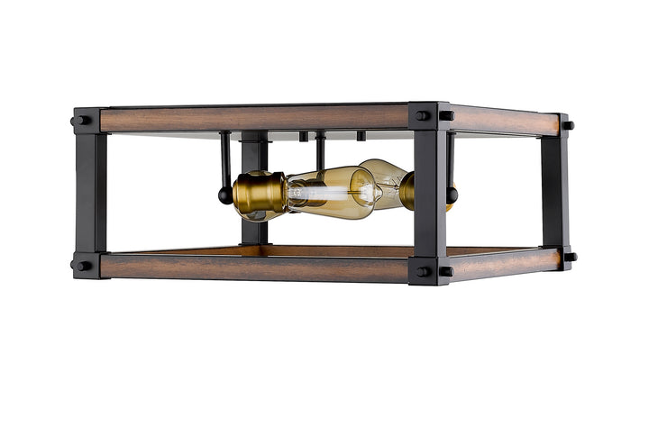 Z-Lite Canada - 472F3S-RM - Three Light Flush Mount - Kirkland - Rustic Mahogany