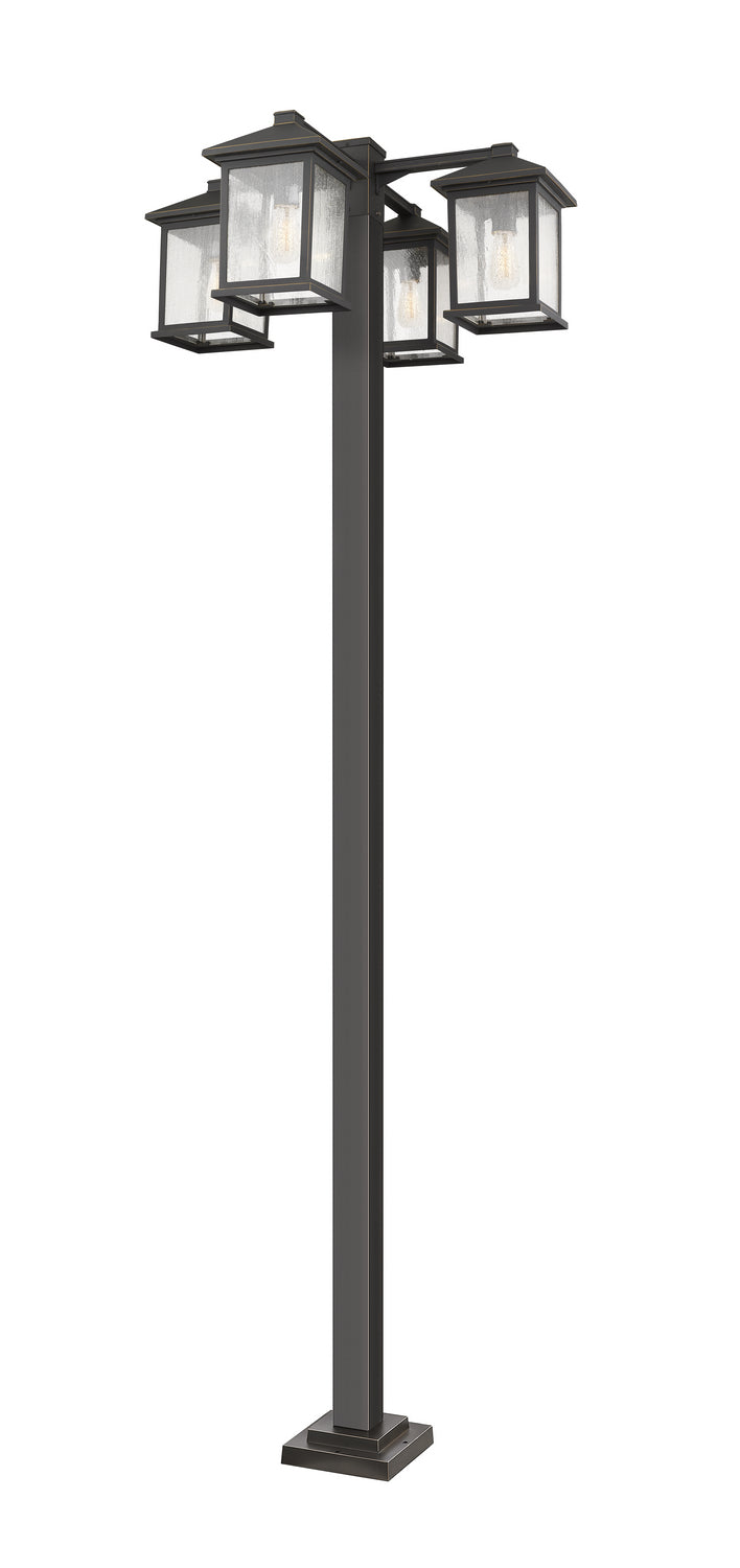 Portland Four Light Outdoor Post Mounted Fixture in Oil Rubbed Bronze - available from The Lighting Shoppe, trusted by Canadian homeowners
