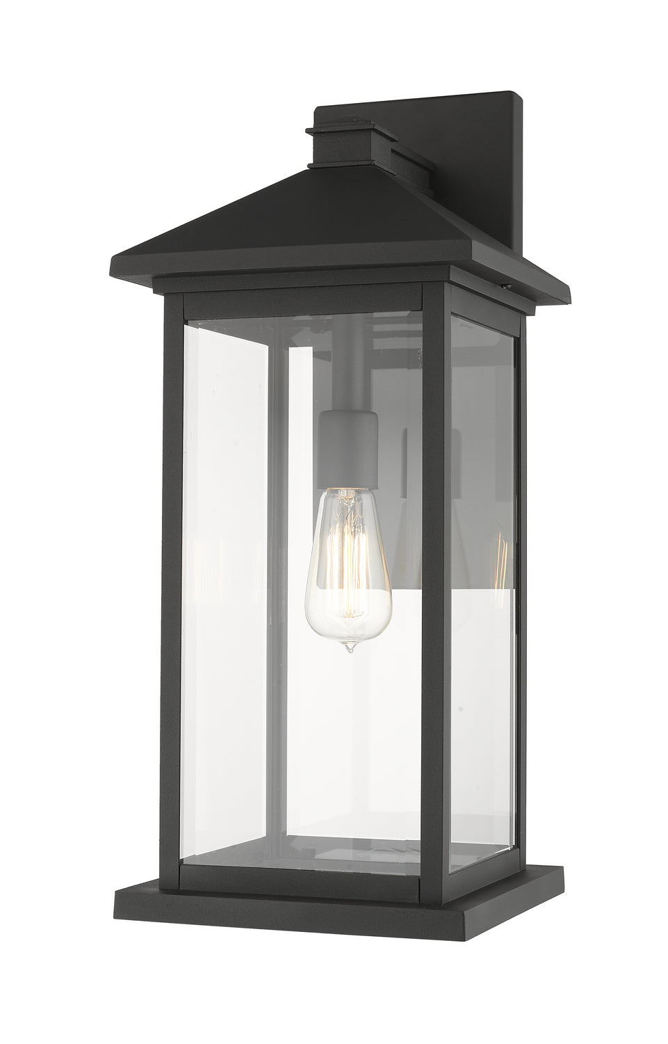 Portland One Light Outdoor Wall Light in Black - available from The Lighting Shoppe, trusted by Canadian homeowners