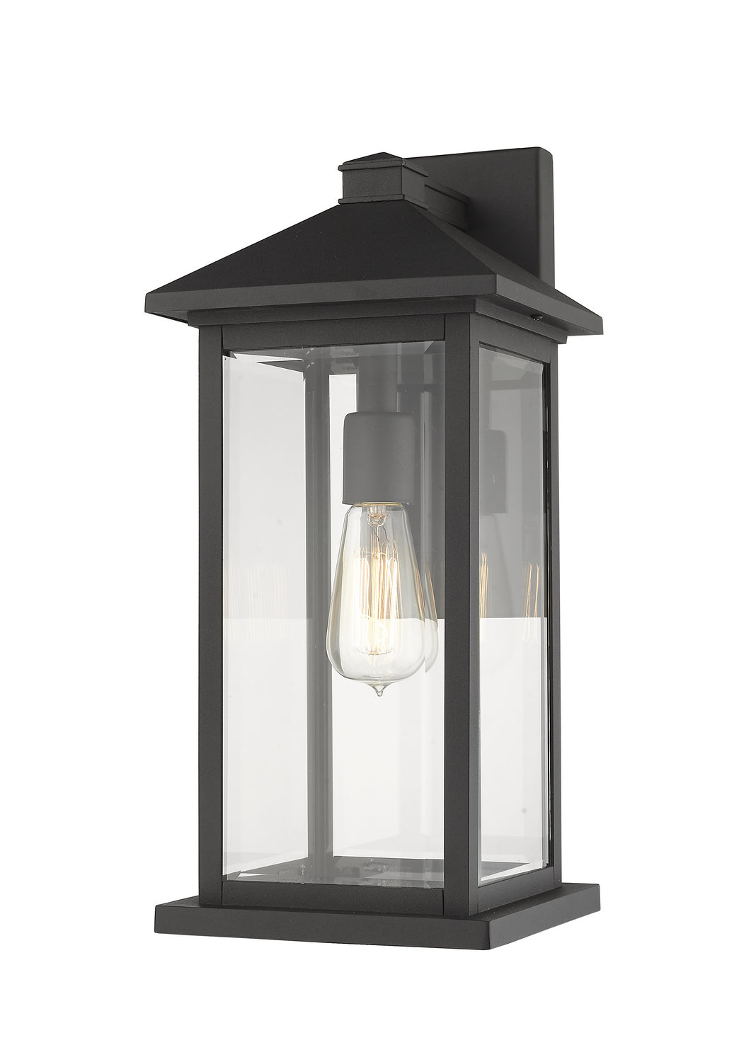 Portland One Light Outdoor Wall Light in Black - available from The Lighting Shoppe, trusted by Canadian homeowners