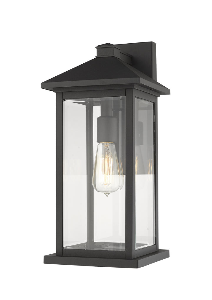 Portland One Light Outdoor Wall Light in Black - available from The Lighting Shoppe, trusted by Canadian homeowners