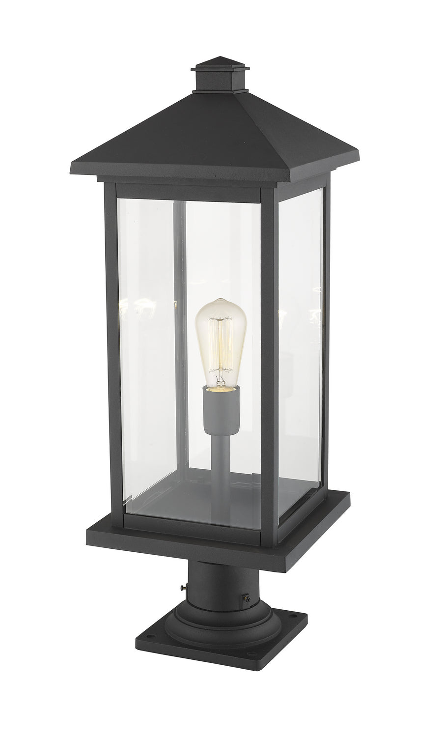 Z-Lite Canada - 531PHBXLR-533PM-BK - One Light Outdoor Pier Mounted Fixture - Portland - Black