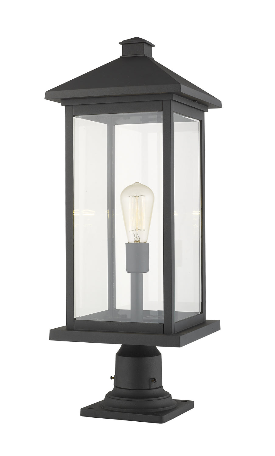 Z-Lite Canada - 531PHBXLR-533PM-BK - One Light Outdoor Pier Mounted Fixture - Portland - Black