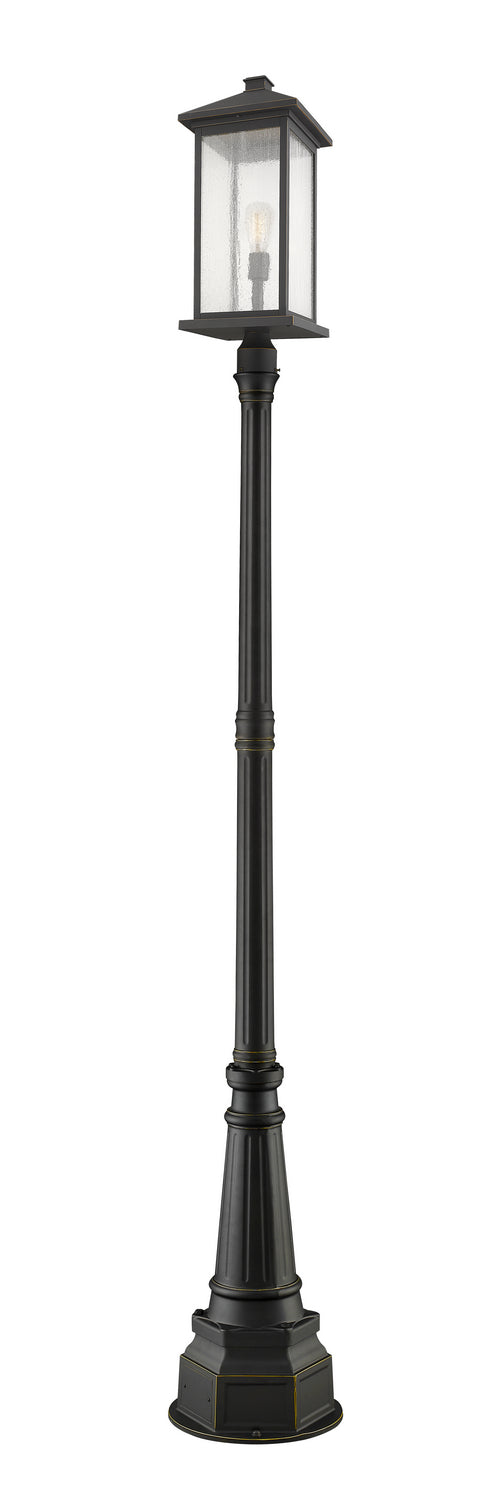 Portland One Light Outdoor Post Mounted Fixture in Oil Rubbed Bronze - available from The Lighting Shoppe, trusted by Canadian homeowners