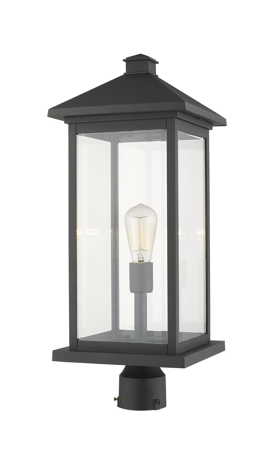 Z-Lite Canada - 531PHBXLR-BK - One Light Outdoor Post Mount Fixture - Portland - Black