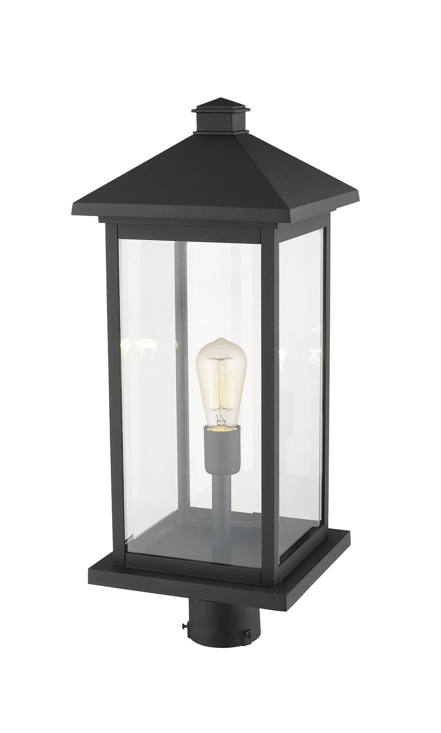 Z-Lite Canada - 531PHBXLR-BK - One Light Outdoor Post Mount Fixture - Portland - Black