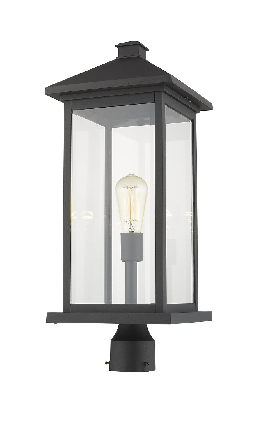 Z-Lite Canada - 531PHBXLR-BK - One Light Outdoor Post Mount Fixture - Portland - Black