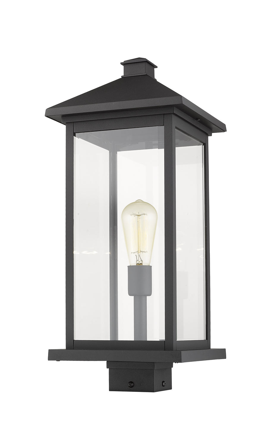 Z-Lite Canada - 531PHBXLS-BK - One Light Outdoor Post Mount Fixture - Portland - Black