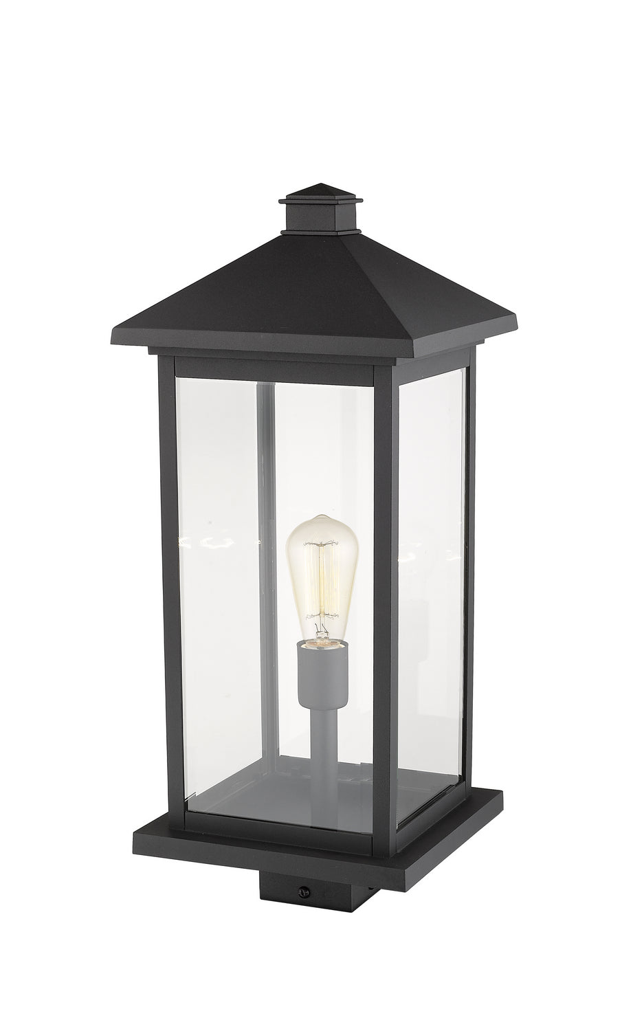 Z-Lite Canada - 531PHBXLS-BK - One Light Outdoor Post Mount Fixture - Portland - Black