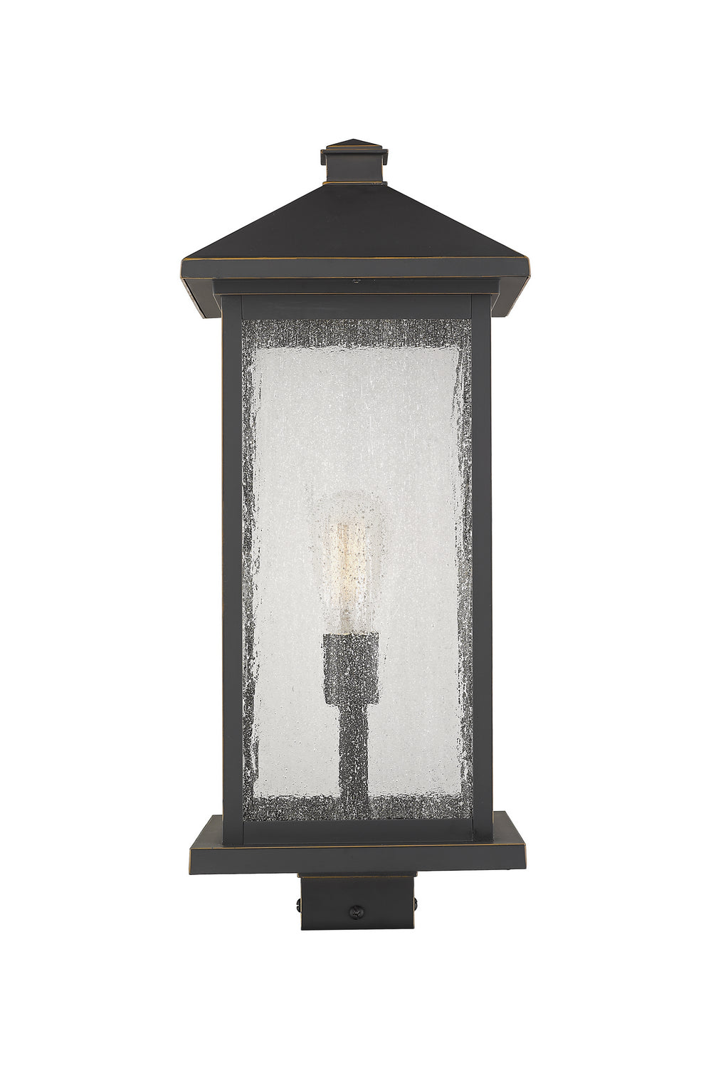 Portland One Light Outdoor Post Mount Fixture in Oil Rubbed Bronze - available from The Lighting Shoppe, trusted by Canadian homeowners