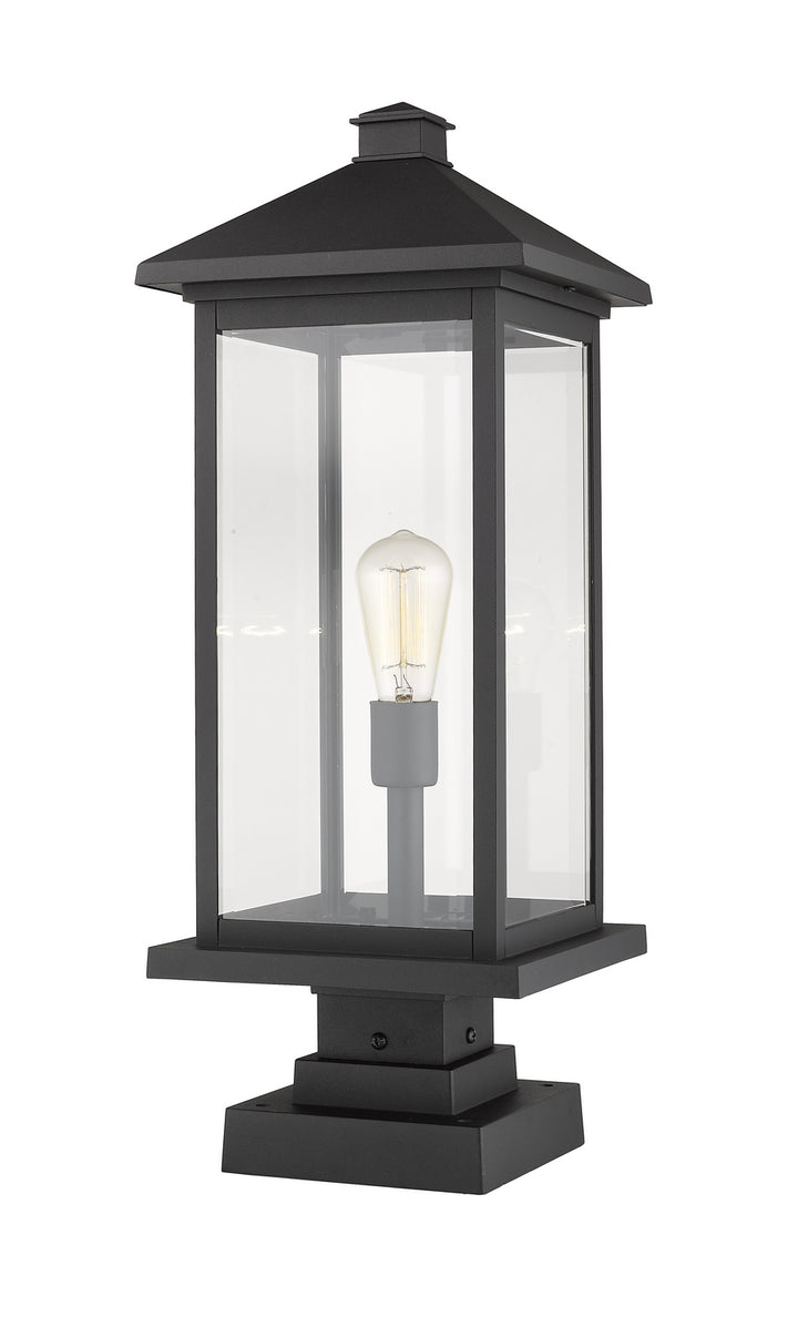 Z-Lite Canada - 531PHBXLS-SQPM-BK - One Light Outdoor Pier Mounted Fixture - Portland - Black