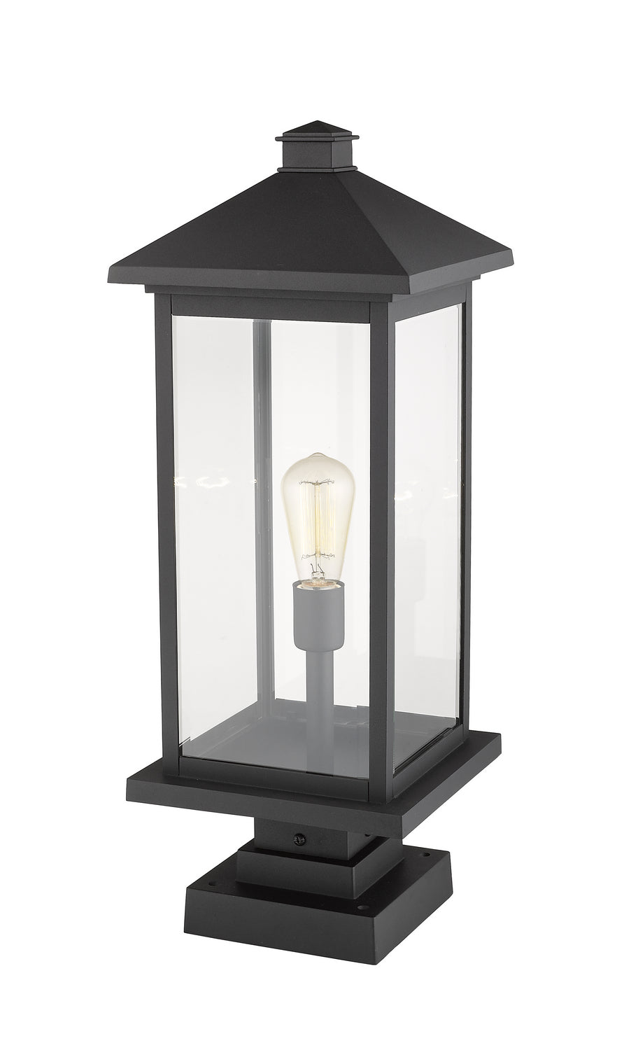 Z-Lite Canada - 531PHBXLS-SQPM-BK - One Light Outdoor Pier Mounted Fixture - Portland - Black