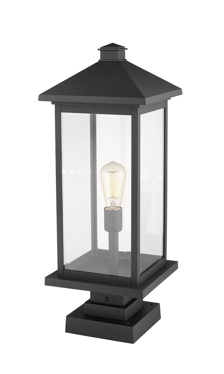 Z-Lite Canada - 531PHBXLS-SQPM-BK - One Light Outdoor Pier Mounted Fixture - Portland - Black