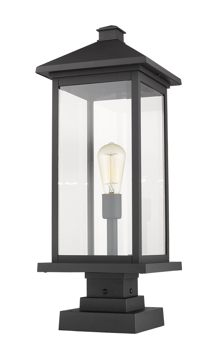 Z-Lite Canada - 531PHBXLS-SQPM-BK - One Light Outdoor Pier Mounted Fixture - Portland - Black