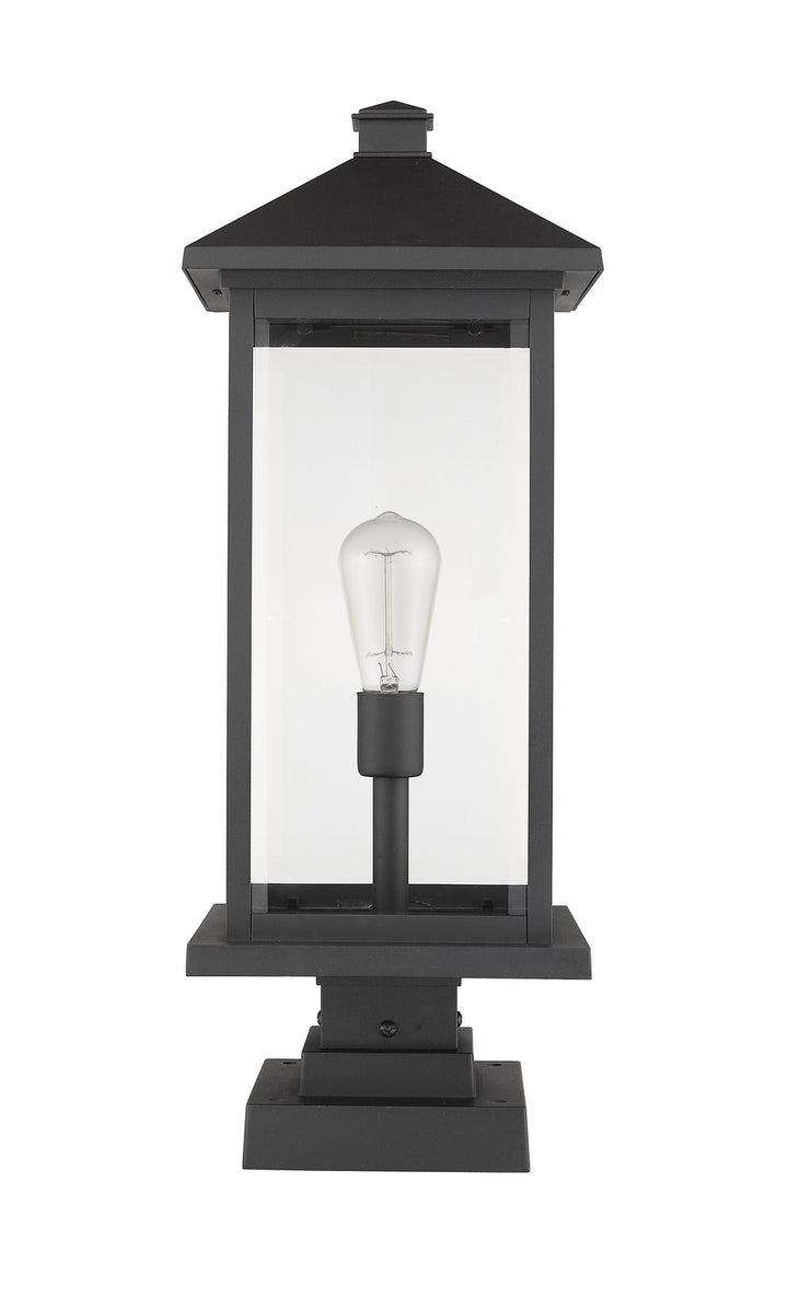 Z-Lite Canada - 531PHBXLS-SQPM-BK - One Light Outdoor Pier Mounted Fixture - Portland - Black