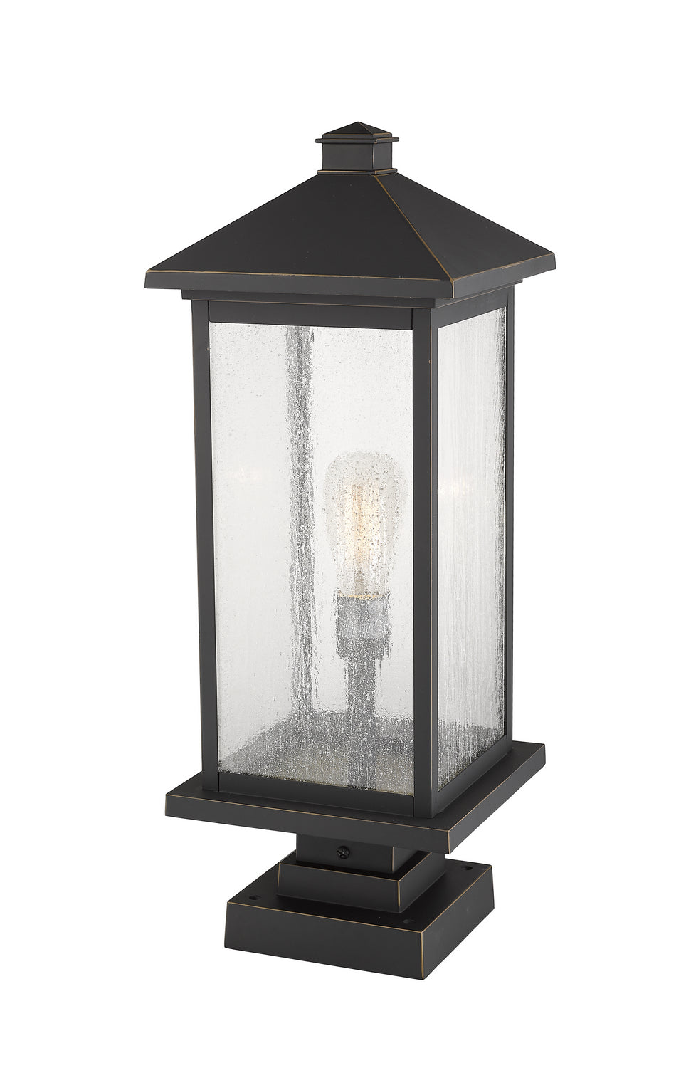 Z-Lite Canada - 531PHBXLS-SQPM-ORB - One Light Outdoor Pier Mounted Fixture - Portland - Oil Rubbed Bronze