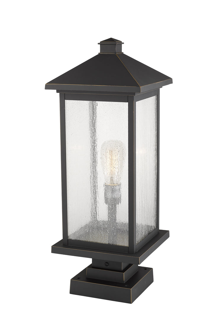 Z-Lite Canada - 531PHBXLS-SQPM-ORB - One Light Outdoor Pier Mounted Fixture - Portland - Oil Rubbed Bronze