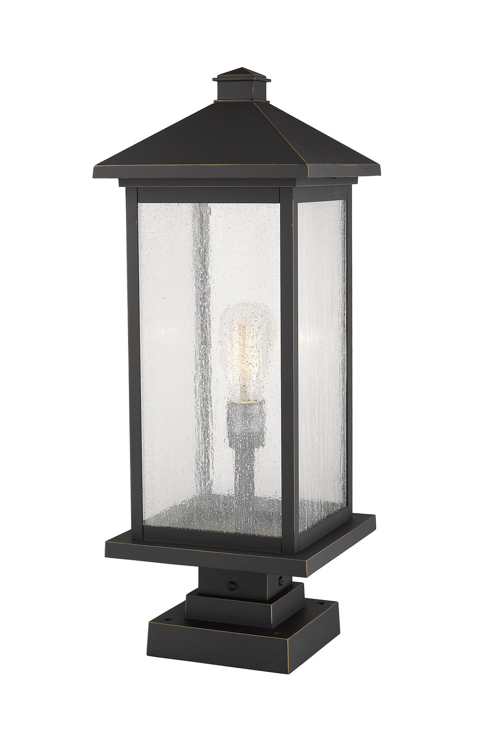 Z-Lite Canada - 531PHBXLS-SQPM-ORB - One Light Outdoor Pier Mounted Fixture - Portland - Oil Rubbed Bronze