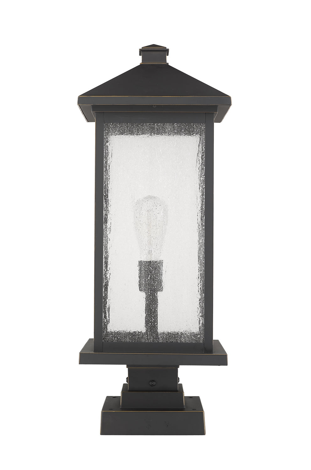 Z-Lite Canada - 531PHBXLS-SQPM-ORB - One Light Outdoor Pier Mounted Fixture - Portland - Oil Rubbed Bronze