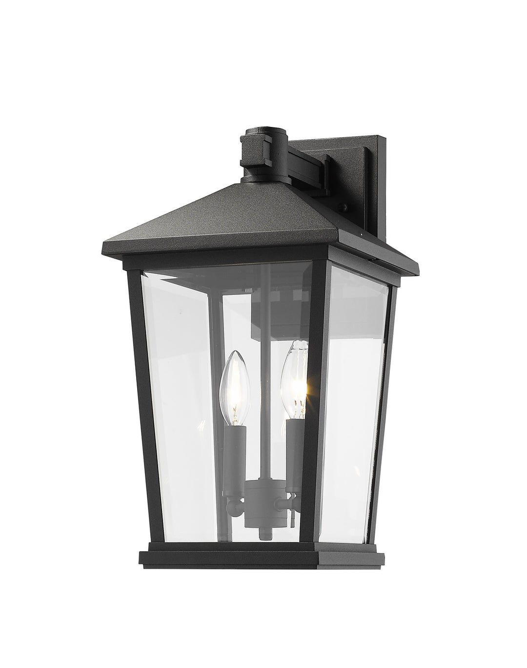 Beacon Two Light Outdoor Wall Sconce in Black - available from The Lighting Shoppe, trusted by Canadian homeowners