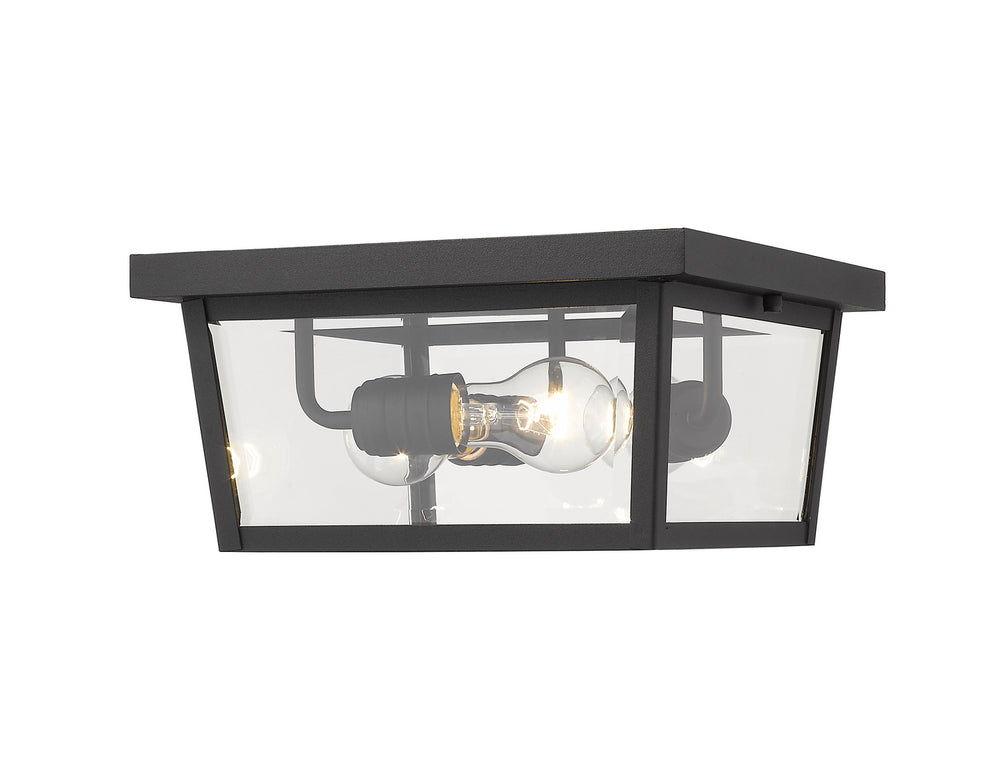 Z-Lite Canada - 568F-BK - Three Light Outdoor Flush Mount - Beacon - Black