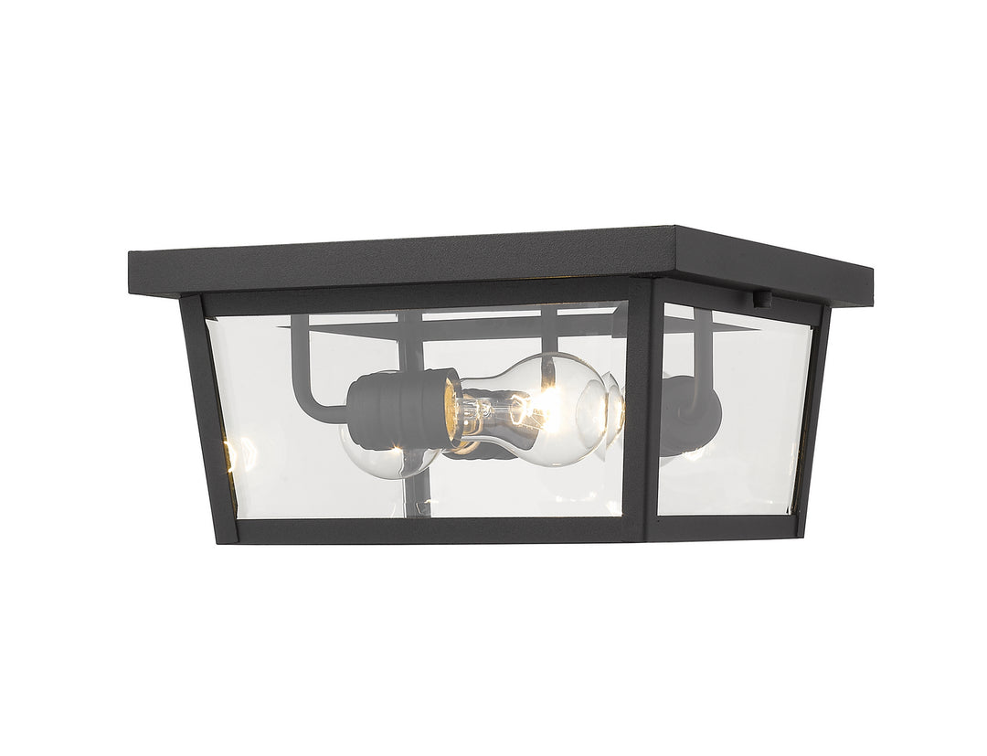 Z-Lite Canada - 568F-BK - Three Light Outdoor Flush Mount - Beacon - Black