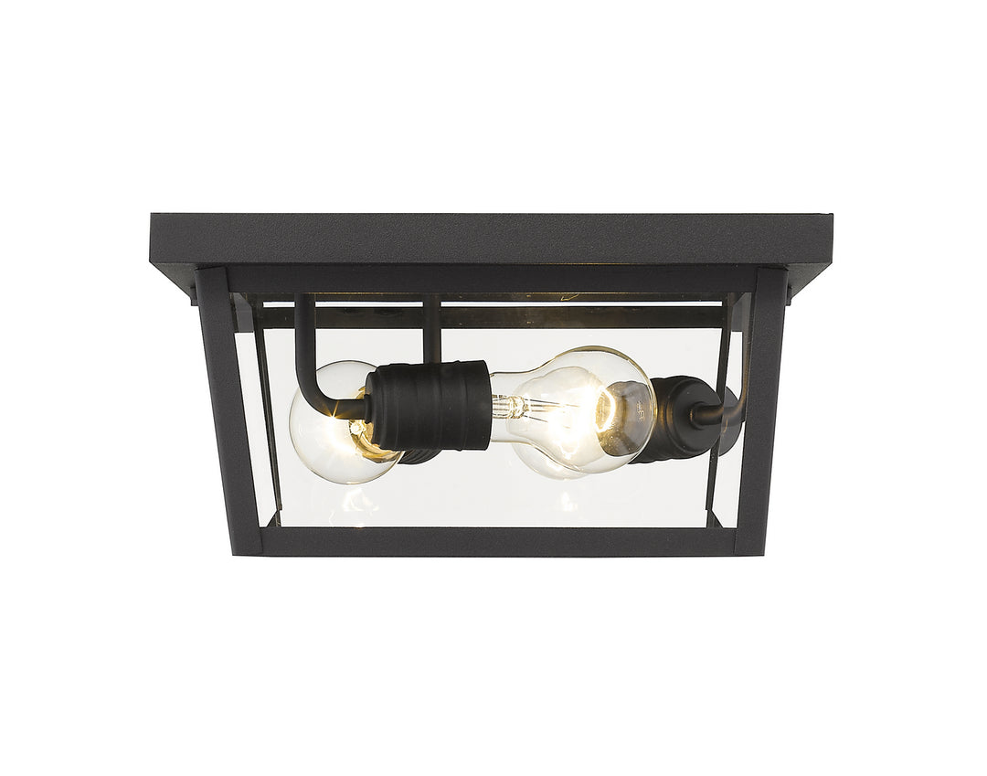 Z-Lite Canada - 568F-BK - Three Light Outdoor Flush Mount - Beacon - Black