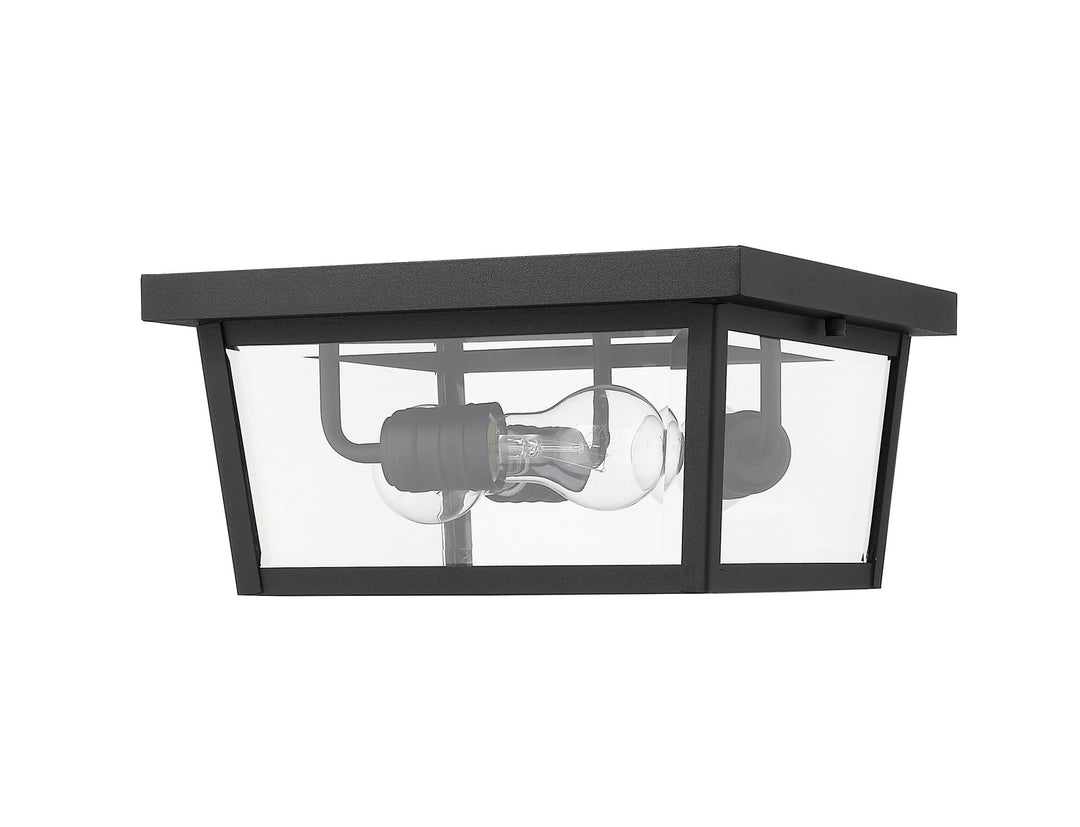 Z-Lite Canada - 568F-BK - Three Light Outdoor Flush Mount - Beacon - Black