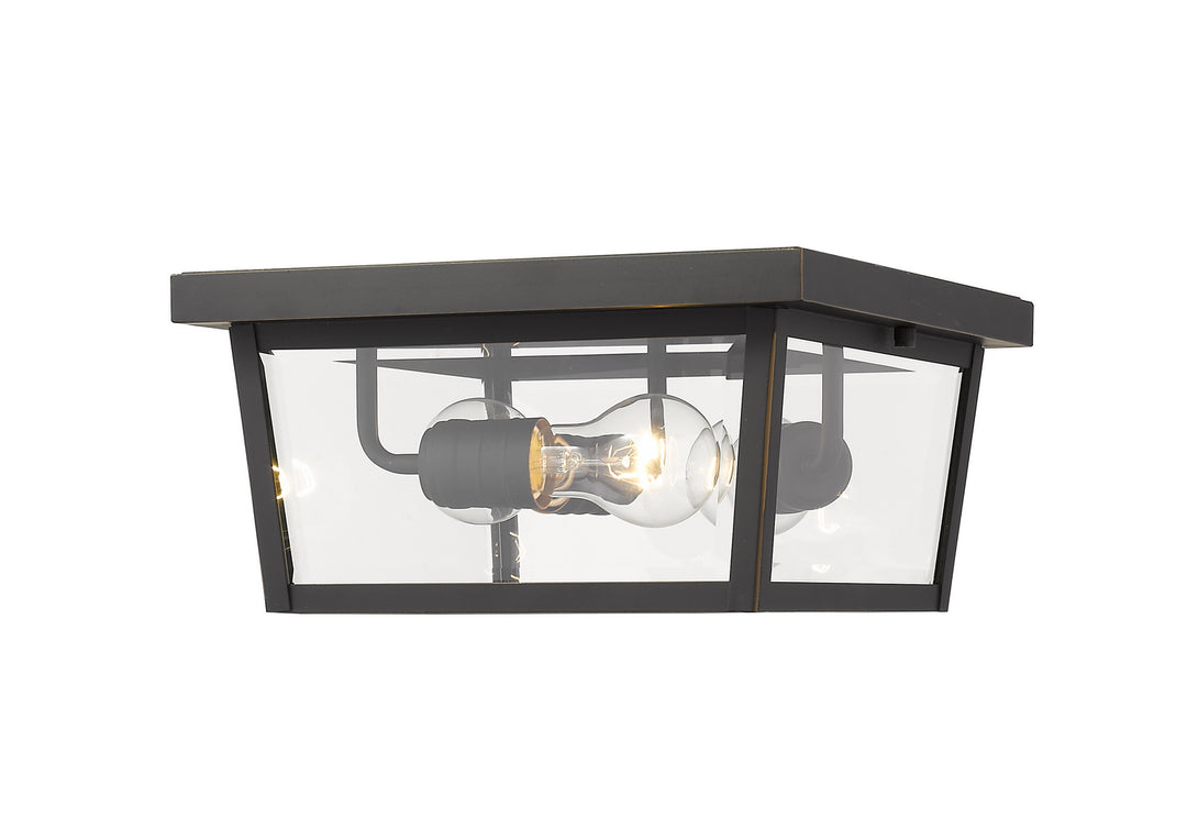 Z-Lite Canada - 568F-ORB - Three Light Outdoor Flush Mount - Beacon - Oil Rubbed Bronze
