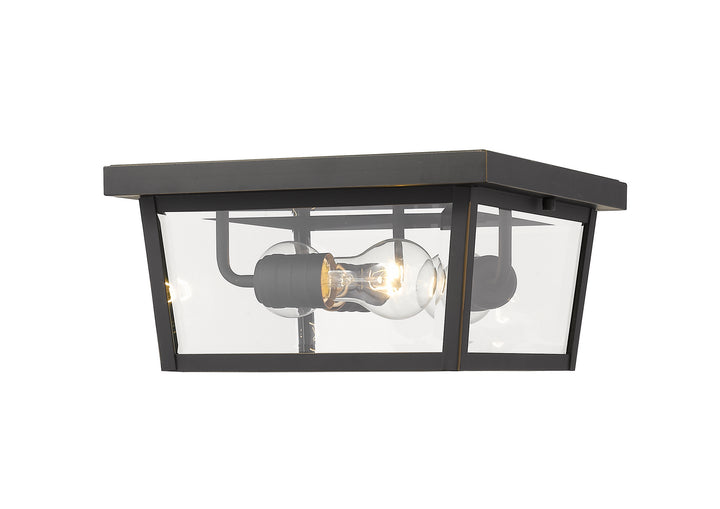 Z-Lite Canada - 568F-ORB - Three Light Outdoor Flush Mount - Beacon - Oil Rubbed Bronze