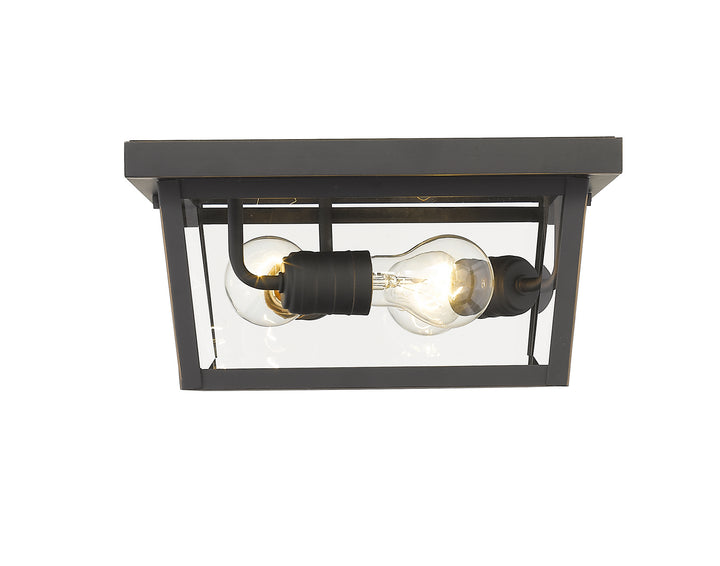 Z-Lite Canada - 568F-ORB - Three Light Outdoor Flush Mount - Beacon - Oil Rubbed Bronze