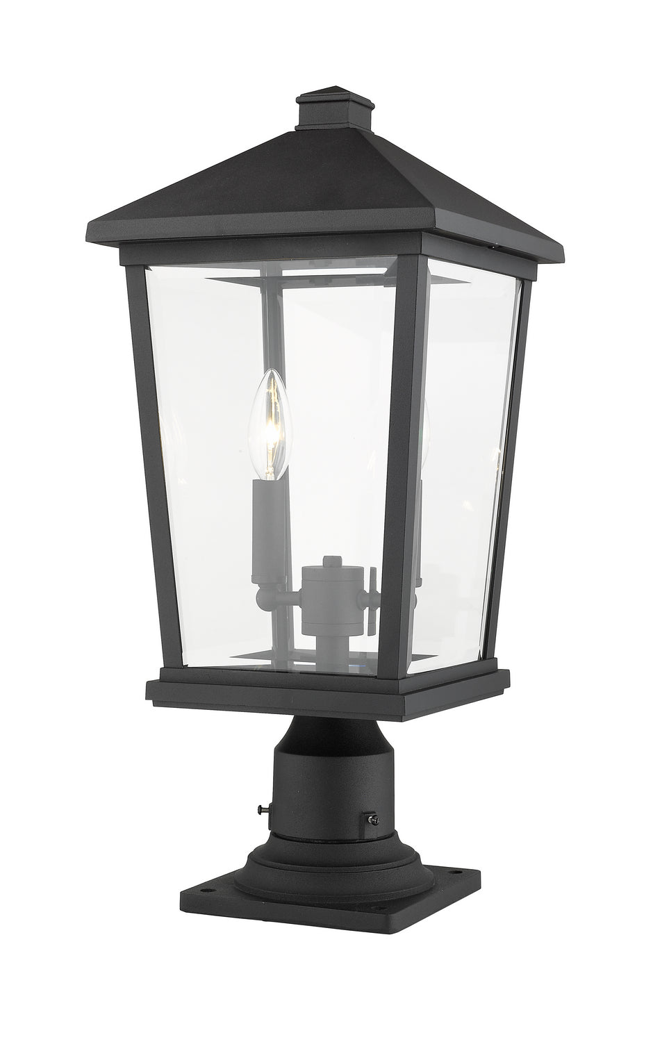Z-Lite Canada - 568PHBR-533PM-BK - Two Light Outdoor Pier Mounted Fixture - Beacon - Black