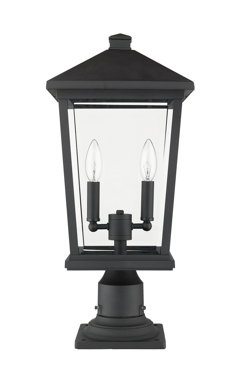 Z-Lite Canada - 568PHBR-533PM-BK - Two Light Outdoor Pier Mounted Fixture - Beacon - Black