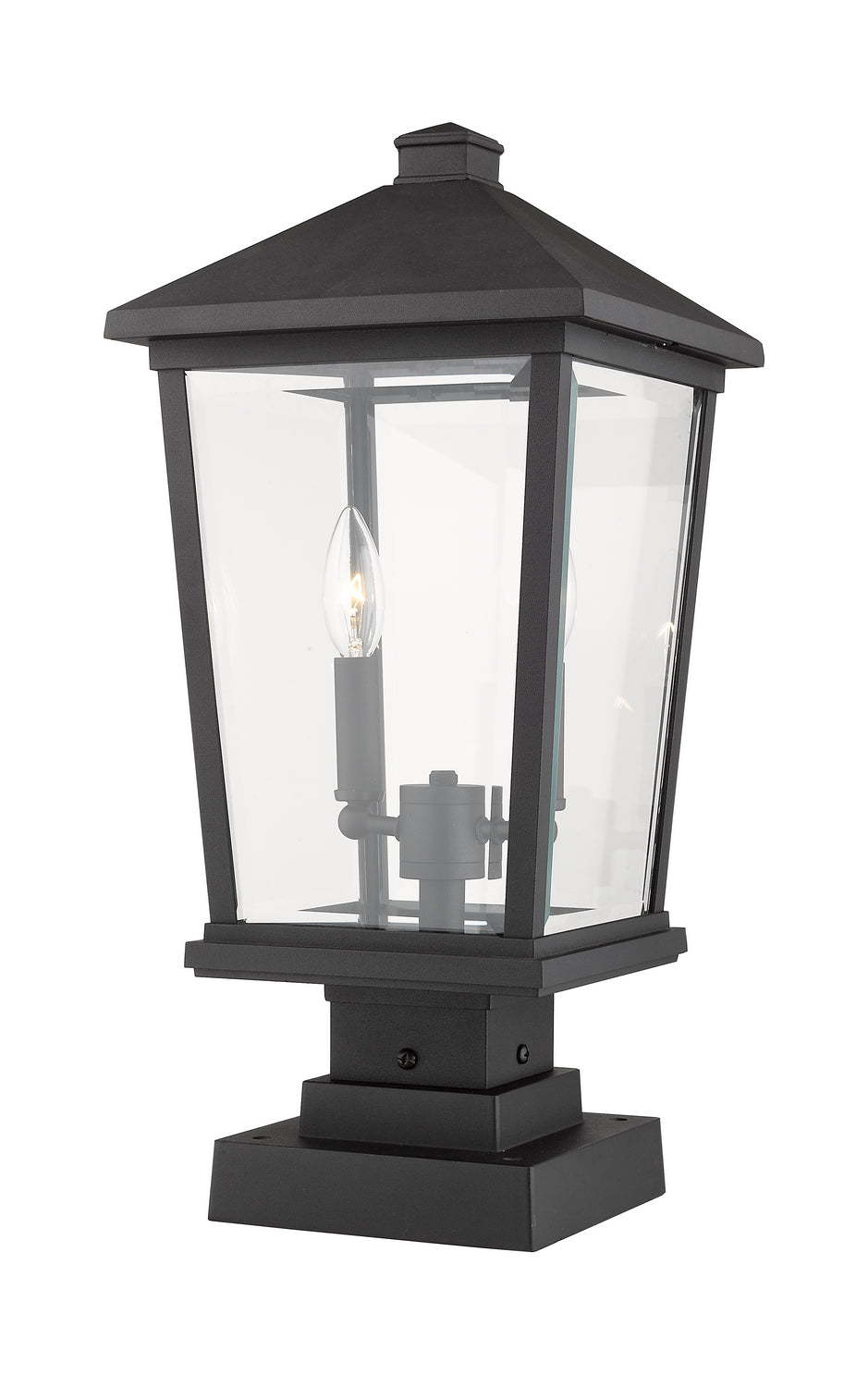 Z-Lite Canada - 568PHBS-SQPM-BK - Two Light Outdoor Pier Mounted Fixture - Beacon - Black