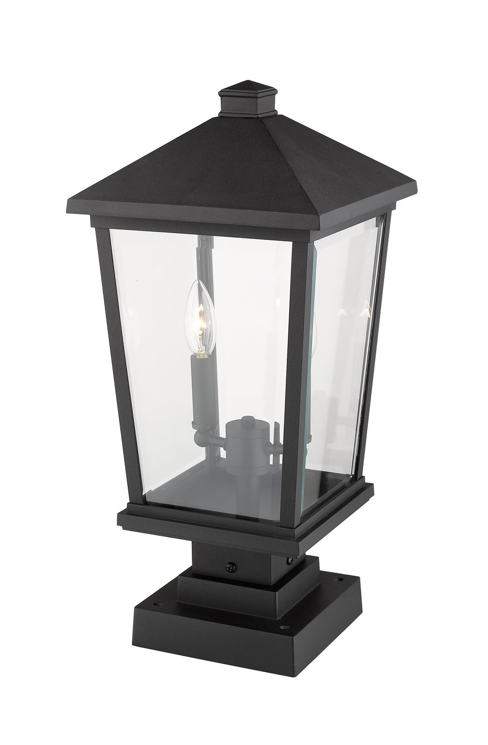 Z-Lite Canada - 568PHBS-SQPM-BK - Two Light Outdoor Pier Mounted Fixture - Beacon - Black