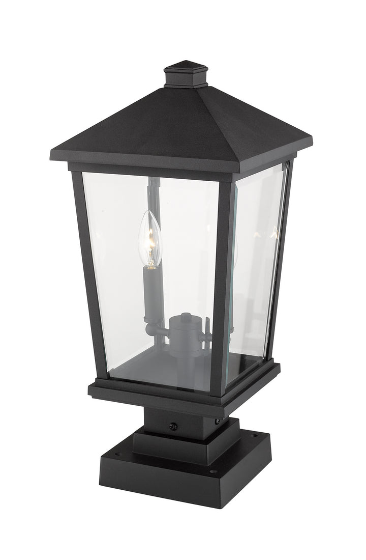 Z-Lite Canada - 568PHBS-SQPM-BK - Two Light Outdoor Pier Mounted Fixture - Beacon - Black