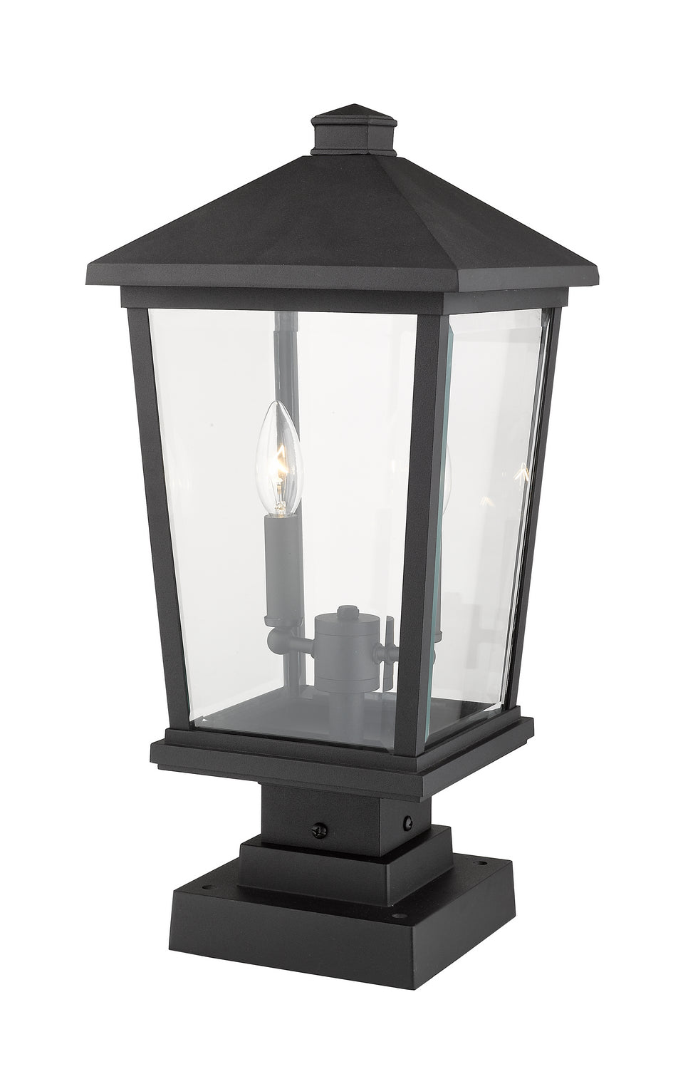 Z-Lite Canada - 568PHBS-SQPM-BK - Two Light Outdoor Pier Mounted Fixture - Beacon - Black