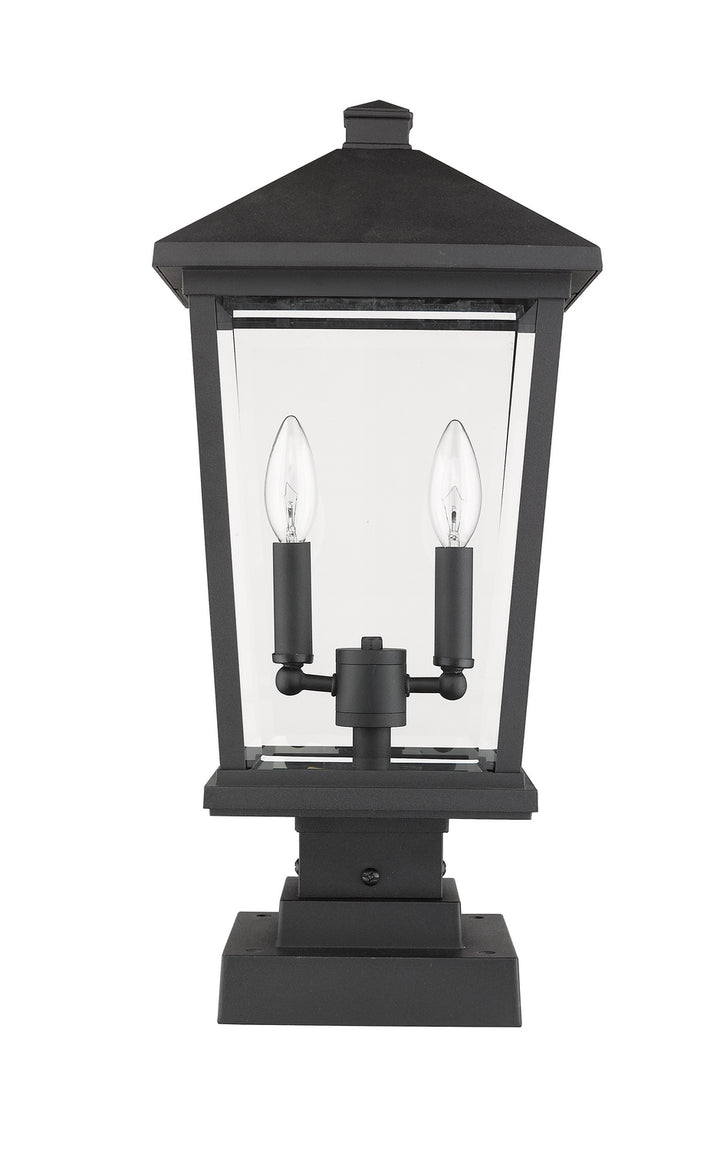 Z-Lite Canada - 568PHBS-SQPM-BK - Two Light Outdoor Pier Mounted Fixture - Beacon - Black