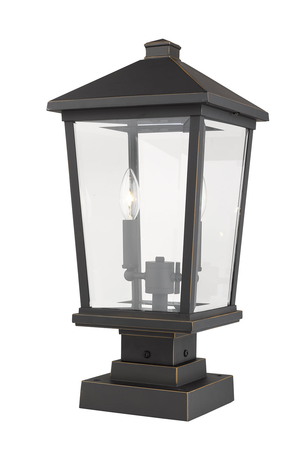 Z-Lite Canada - 568PHBS-SQPM-ORB - Two Light Outdoor Pier Mounted Fixture - Beacon - Oil Rubbed Bronze