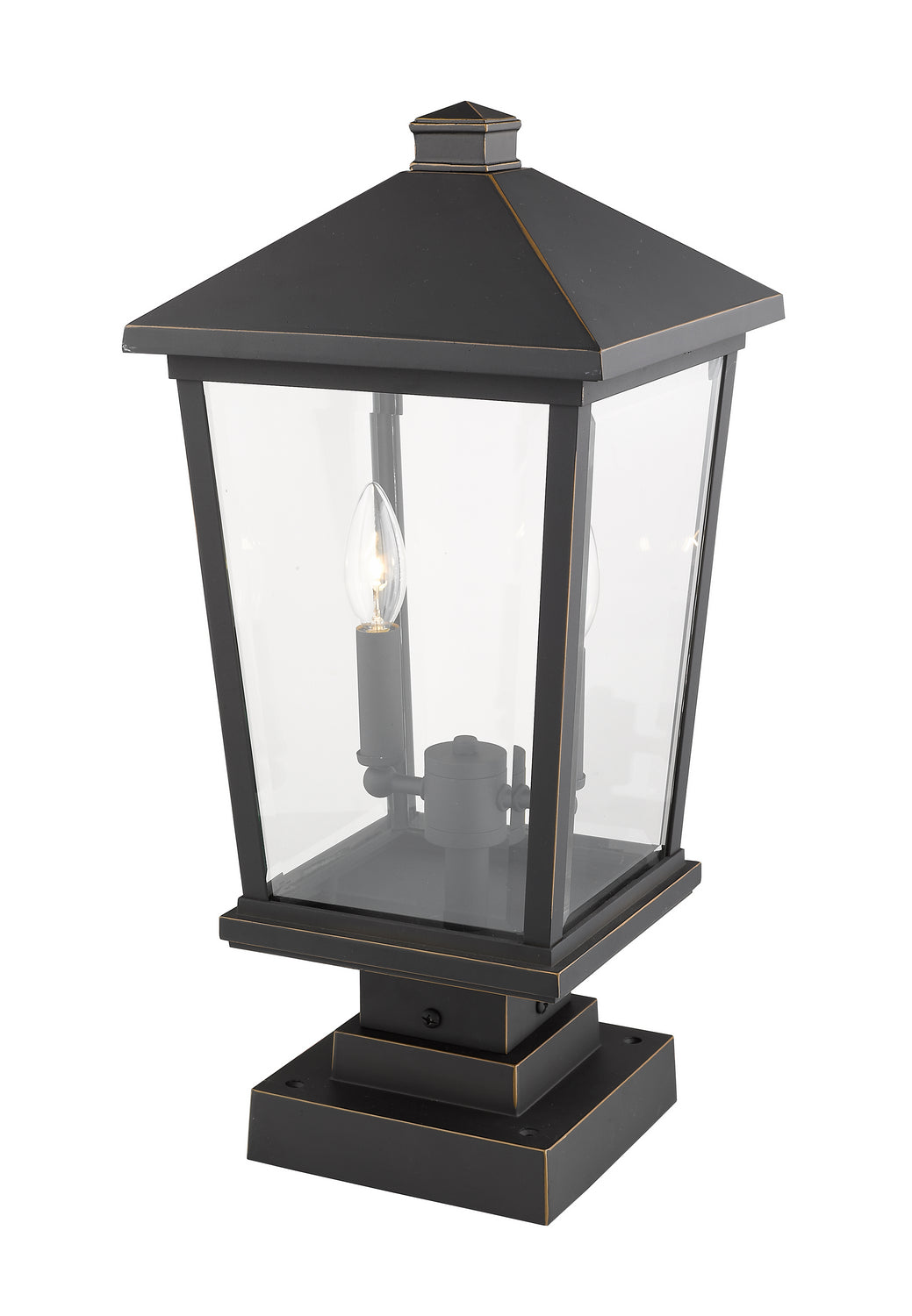 Z-Lite Canada - 568PHBS-SQPM-ORB - Two Light Outdoor Pier Mounted Fixture - Beacon - Oil Rubbed Bronze