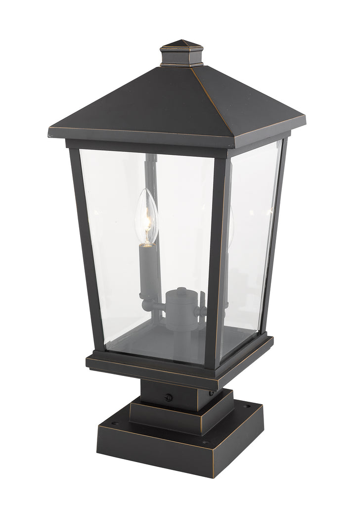 Z-Lite Canada - 568PHBS-SQPM-ORB - Two Light Outdoor Pier Mounted Fixture - Beacon - Oil Rubbed Bronze
