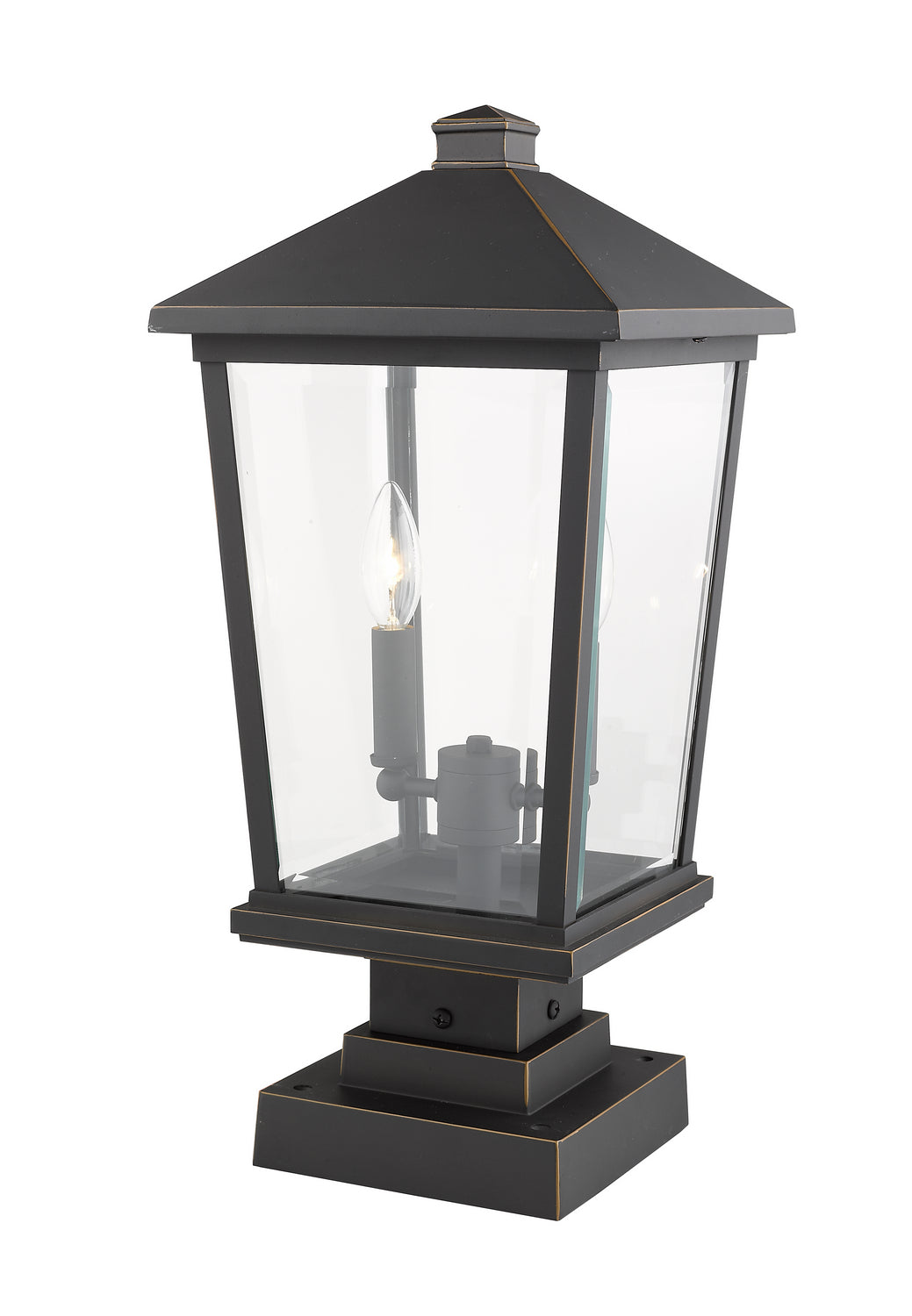 Z-Lite Canada - 568PHBS-SQPM-ORB - Two Light Outdoor Pier Mounted Fixture - Beacon - Oil Rubbed Bronze