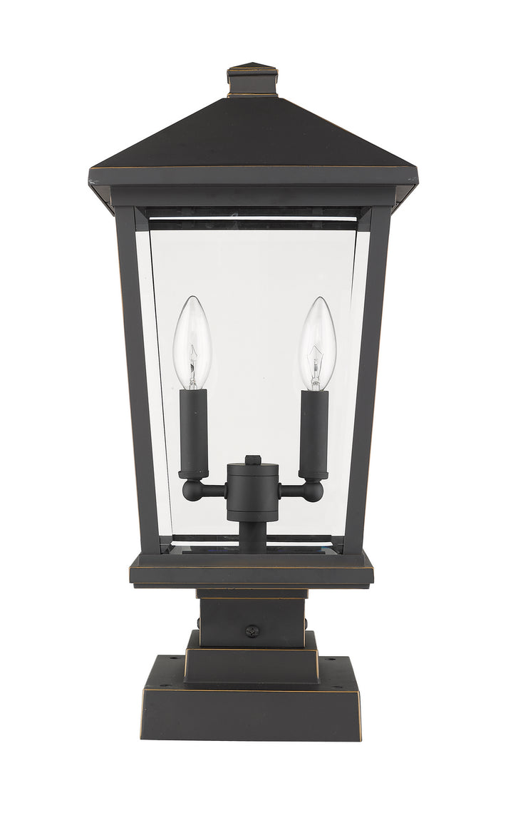 Z-Lite Canada - 568PHBS-SQPM-ORB - Two Light Outdoor Pier Mounted Fixture - Beacon - Oil Rubbed Bronze