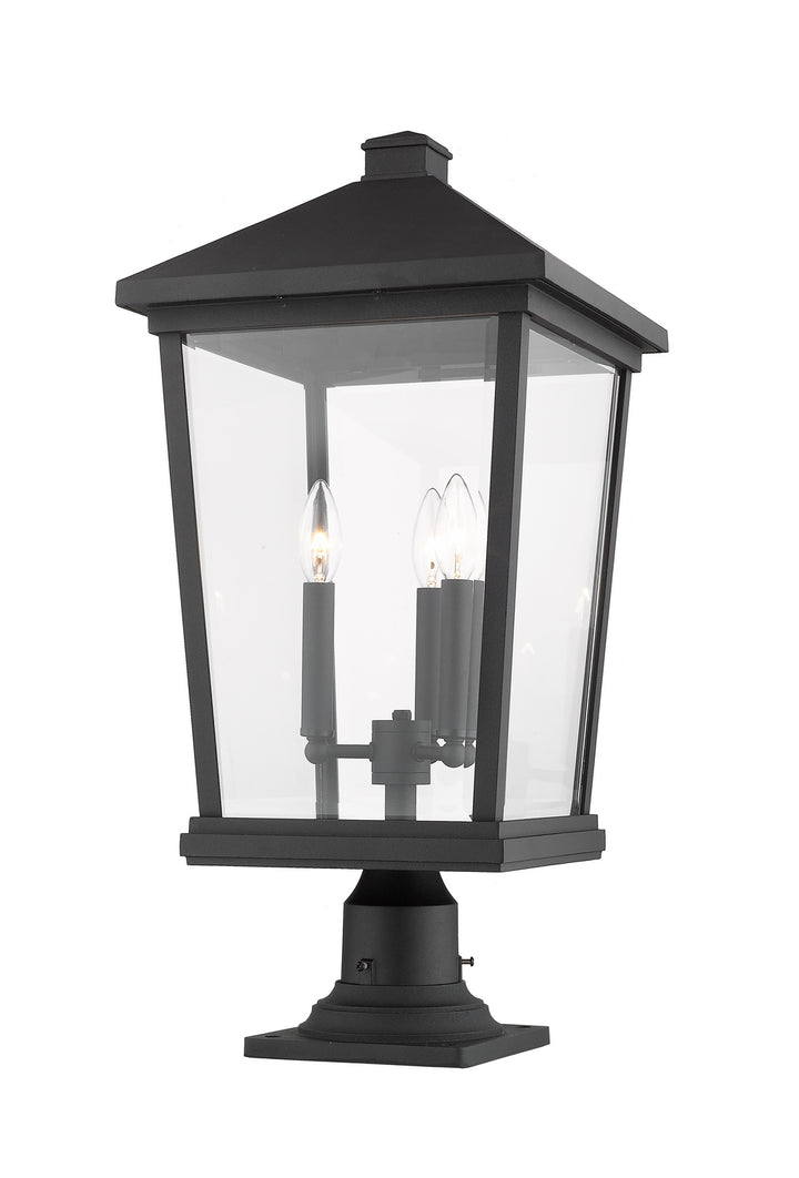 Z-Lite Canada - 568PHXLR-533PM-BK - Three Light Outdoor Pier Mounted Fixture - Beacon - Black