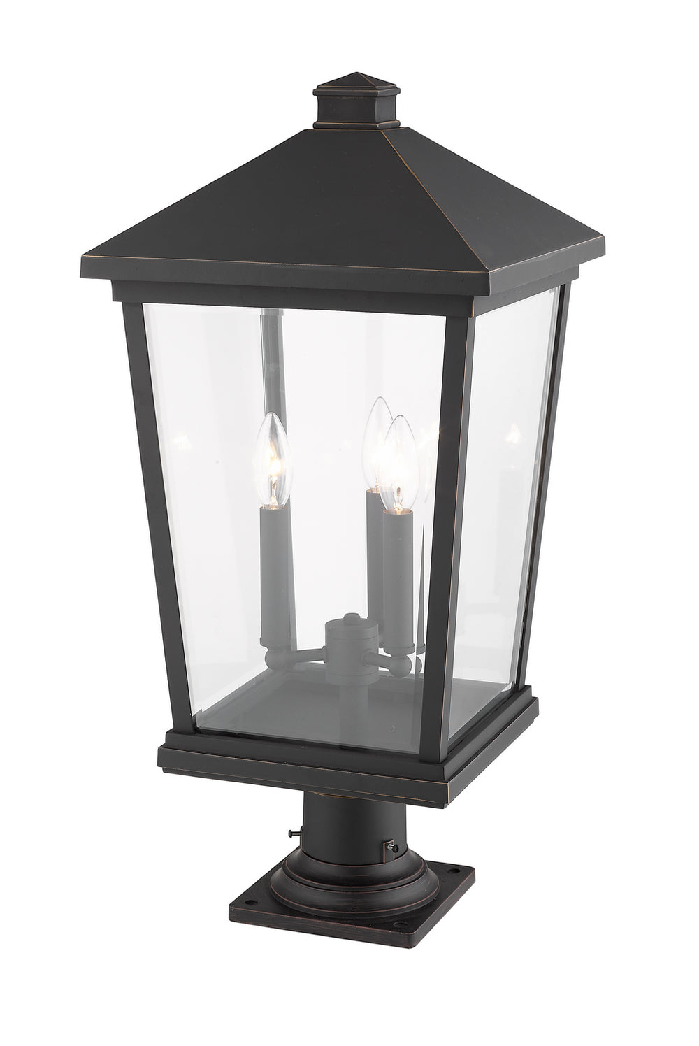 Z-Lite Canada - 568PHXLR-533PM-ORB - Three Light Outdoor Pier Mounted Fixture - Beacon - Oil Rubbed Bronze